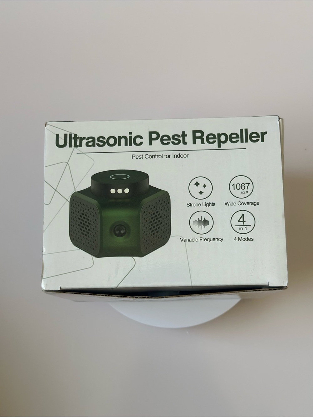 Ultrasonic Pest Repeller Green Indoor Pest Control OS New